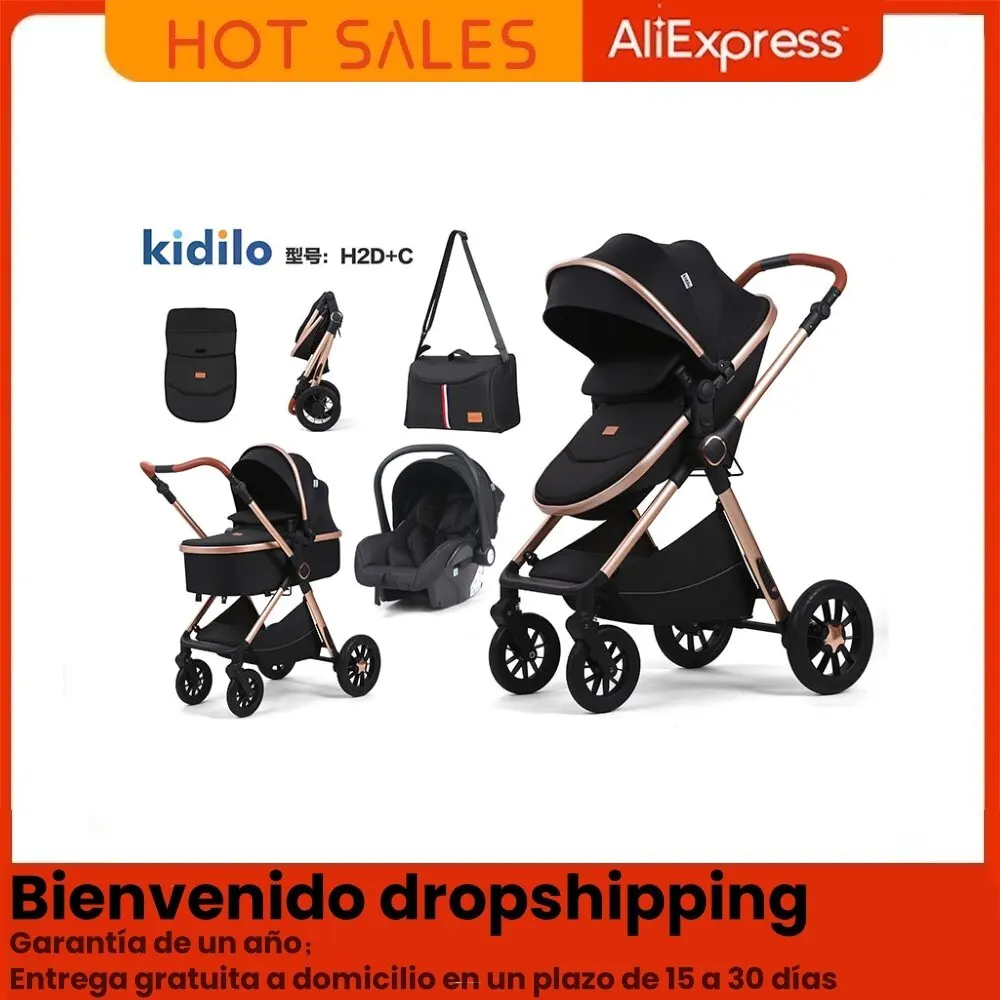 Cochecito bebé ligero 3 en 1 con moisés y silla auto - imagen 5