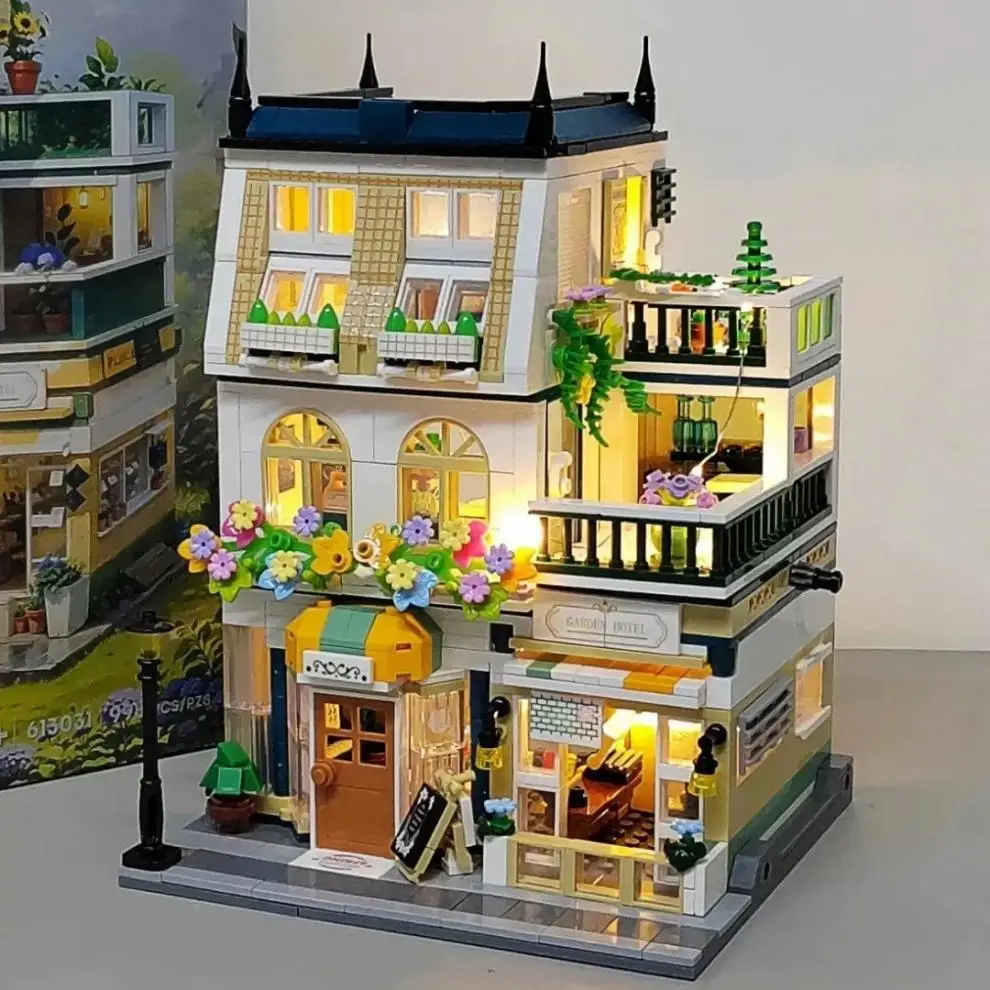 Mini Jardín Hotel: bloques de construcción ciudad con casa - imagen 4