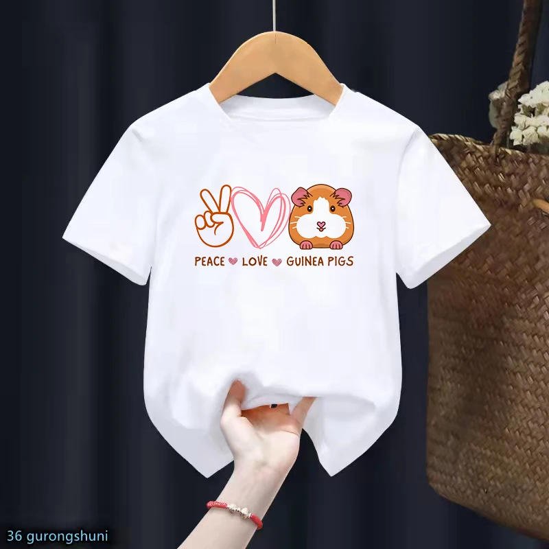 Camiseta Love Capybara manga corta con capibara para niña