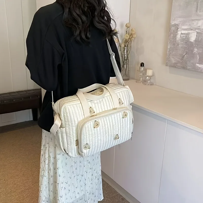Bolsa de mamá multifuncional con diseño de osito