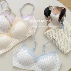 Ropa interior de encaje sin costuras ligera de verano para mujer