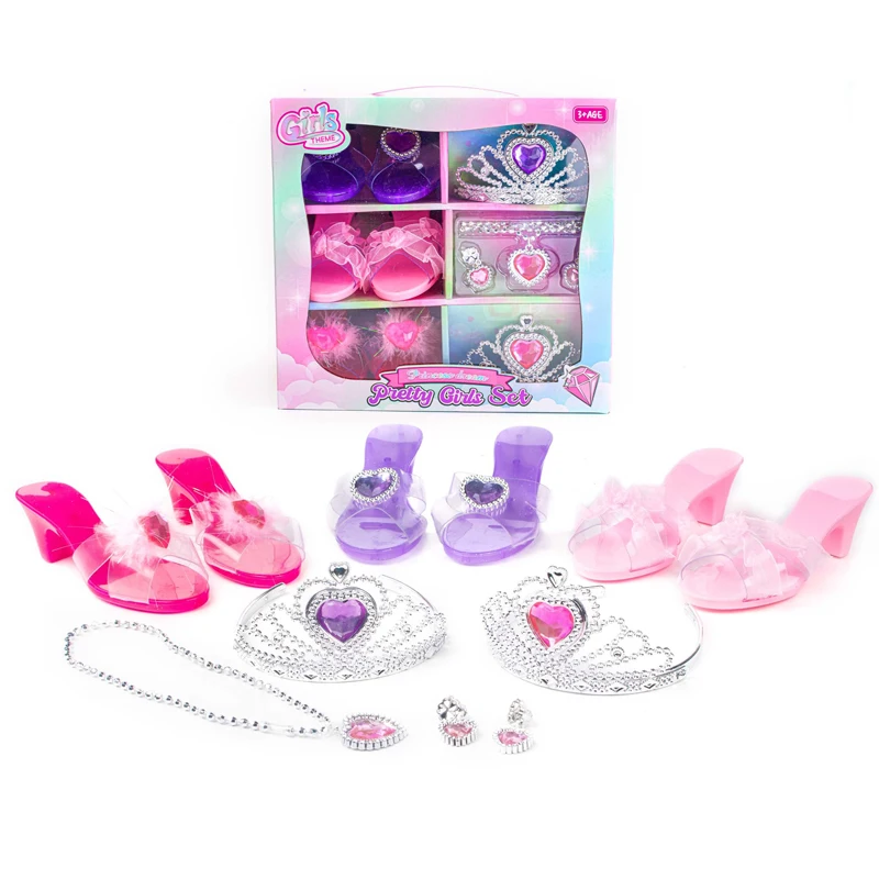 Juego de rol princesa con joyería y maquillaje para niñas - imagen 3