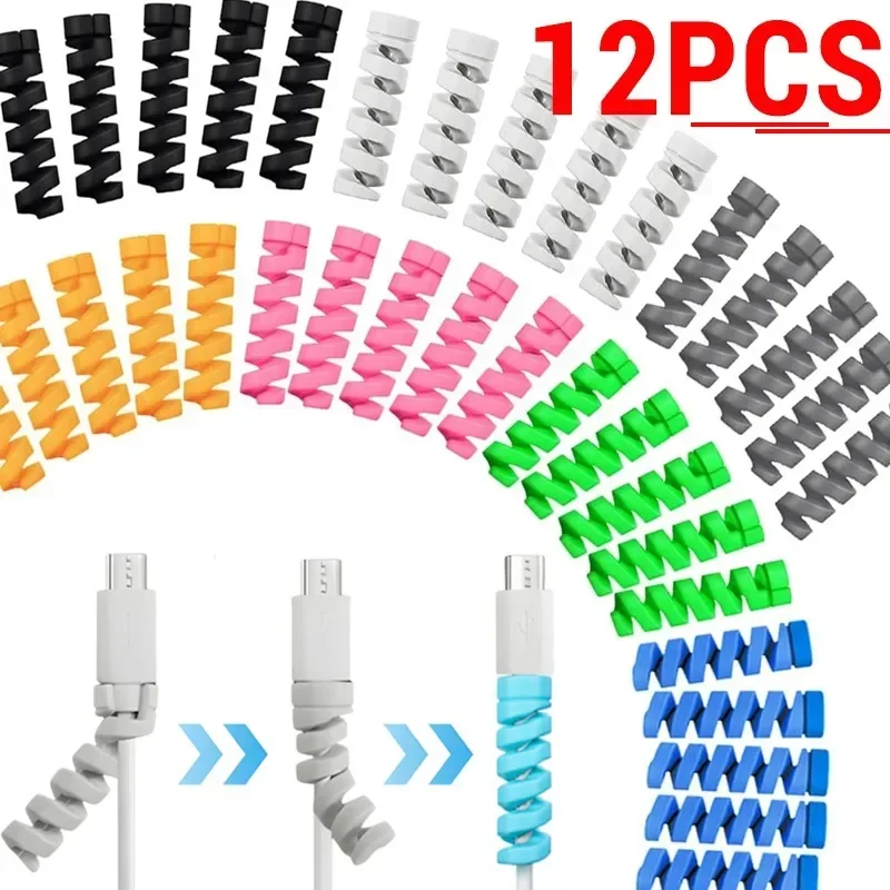 Protector de cables en espiral de silicona para cable de carga USB - imagen 2