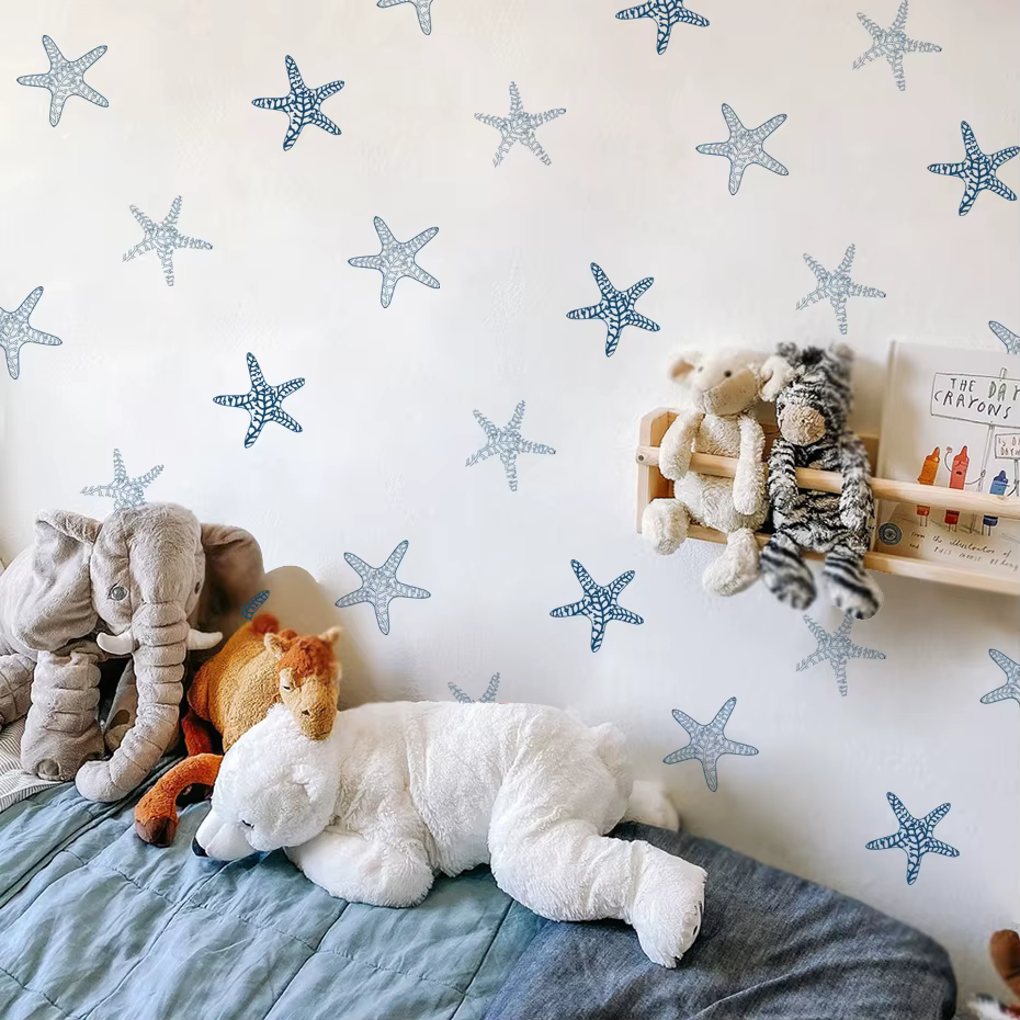 Pegatinas murales estrella de mar boho para habitación infantil - imagen 4