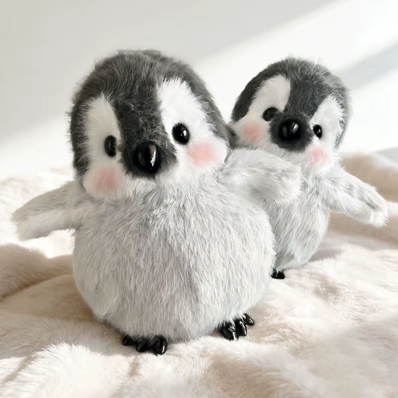 Peluche pingüino suave para bebé – Muñeco de invierno regalo