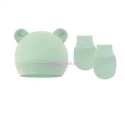 R6FD Gorro bebé algodón cálido transpirable con manoplas