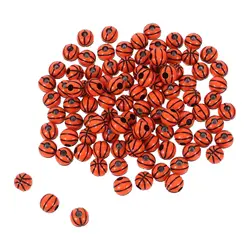 Cuentas de baloncesto acrílicas para pulseras y manualidades