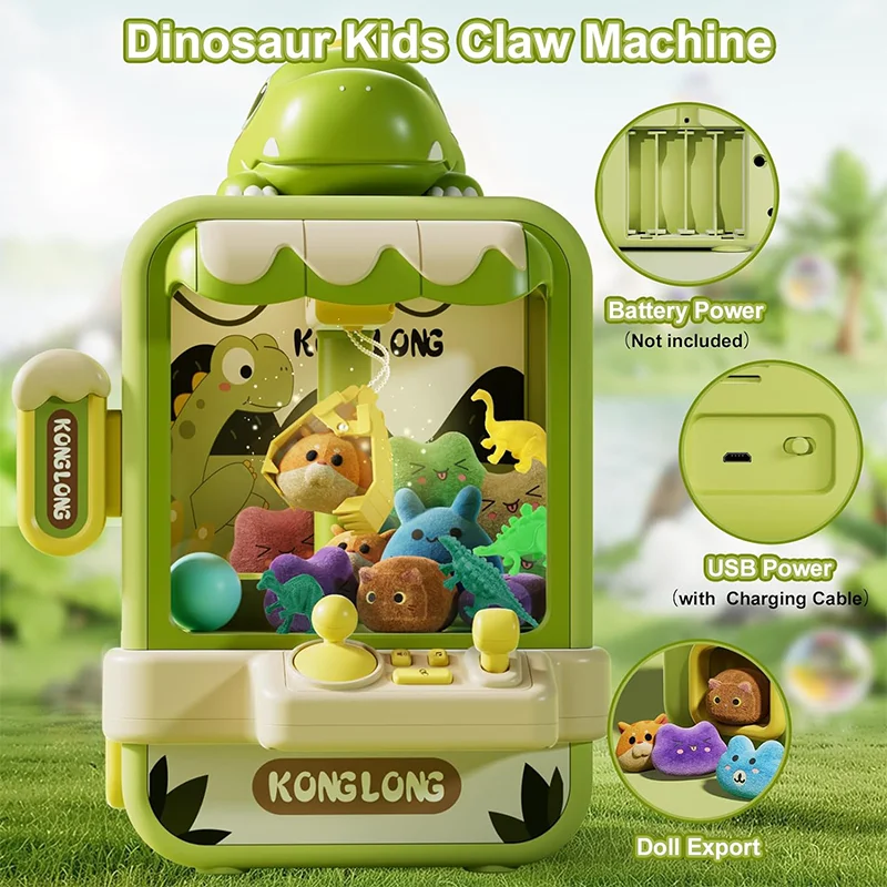 Máquina de garra dinosaurio con música – Juego Arcade infantil - imagen 2