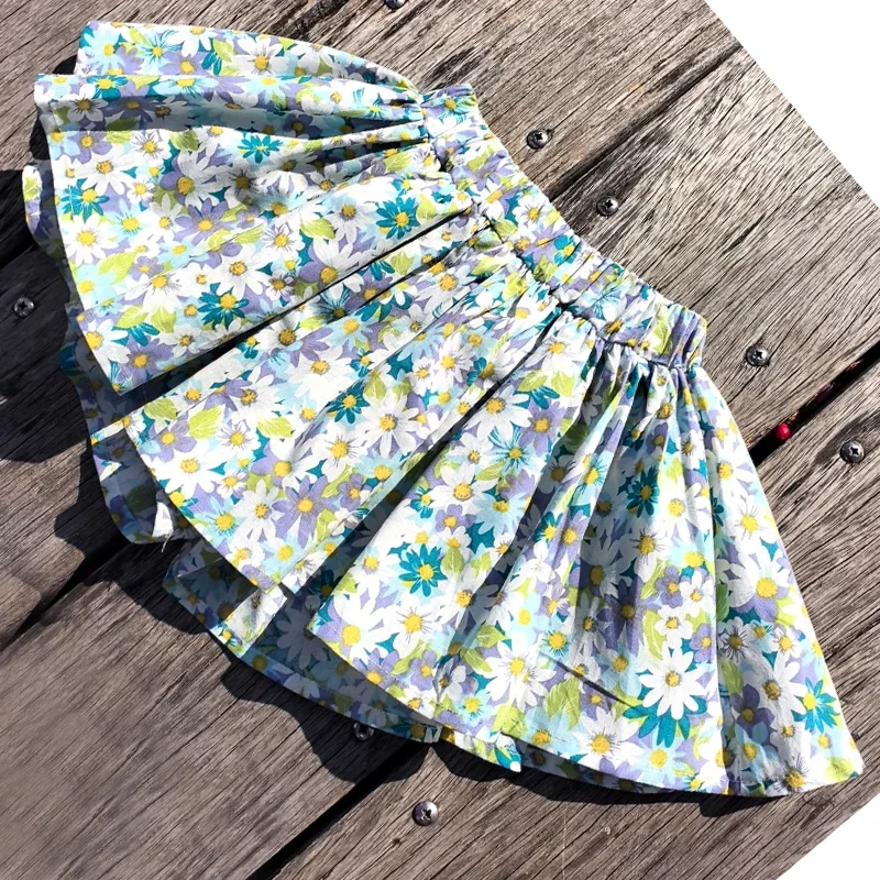 Pantalones cortos de niña de pierna ancha florales para verano - imagen 5