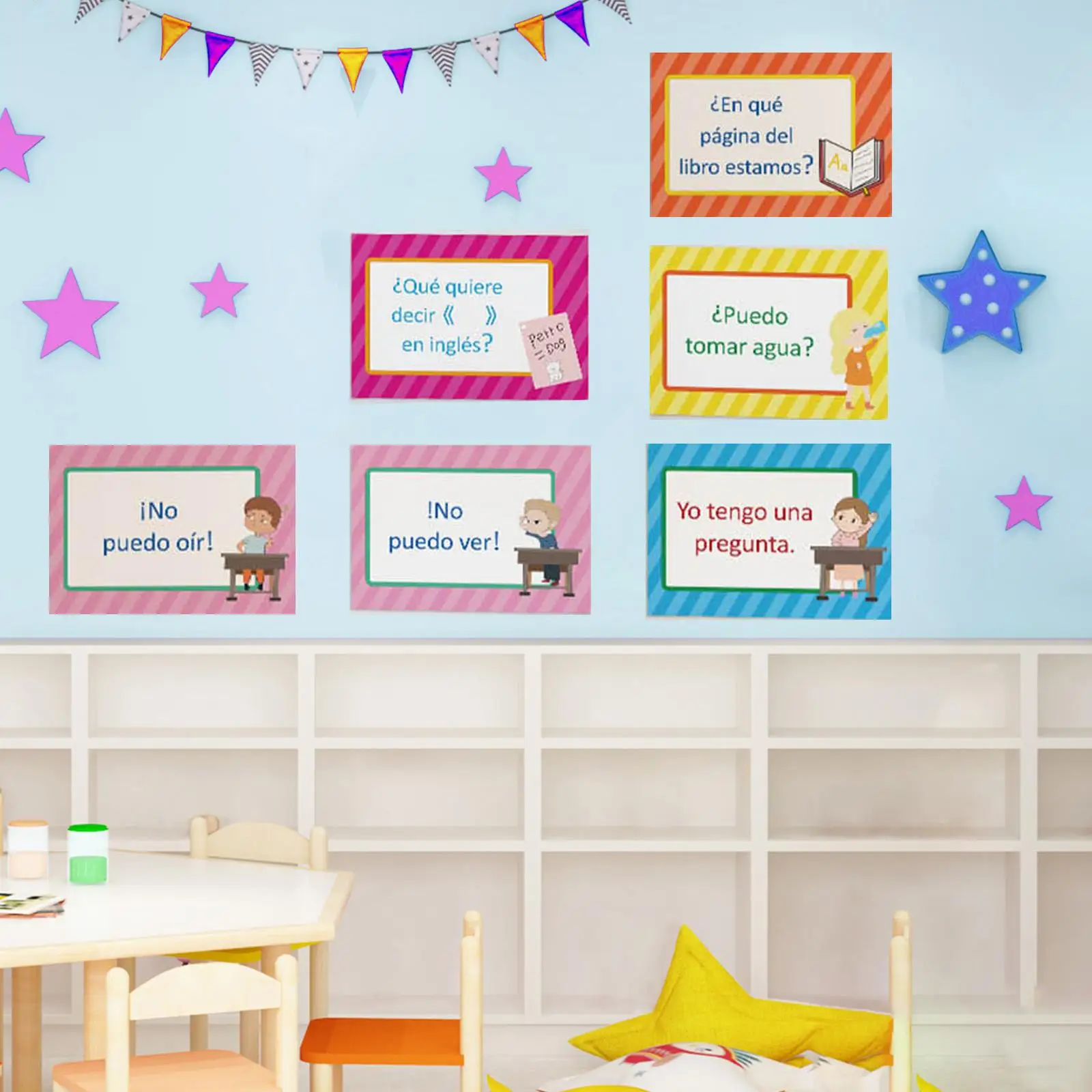 Pósters infantiles en español para aula y decoración de pared - imagen 5