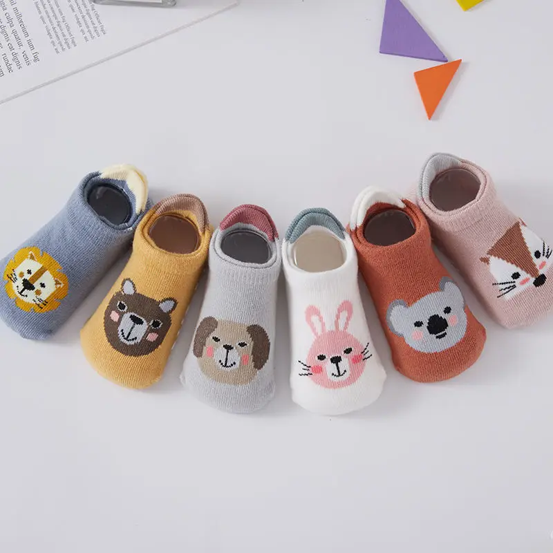 Calcetines antideslizantes algodón dibujos animados bebés niños - imagen 5