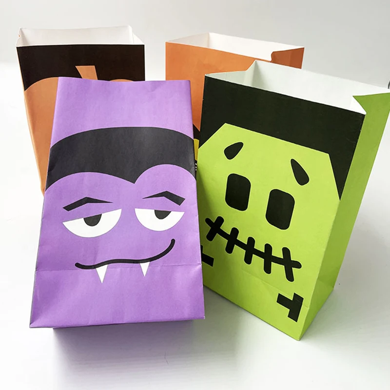 Bolsas de papel Halloween con diseños terroríficos para dulces - imagen 2