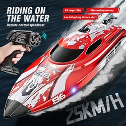 Lancha RC impermeable teledirigida con luces y alta velocidad para niños