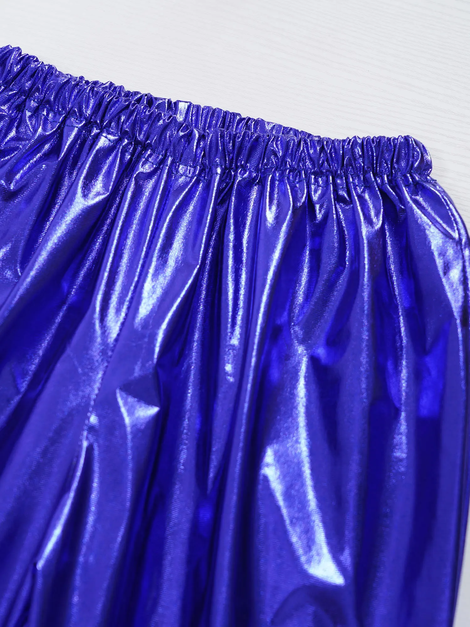 Pantalones de baile metálicos brillantes con cintura elástica para jazz - imagen 2