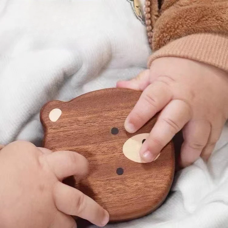 Caja dientes de leche en madera con osito para guardar - imagen 3