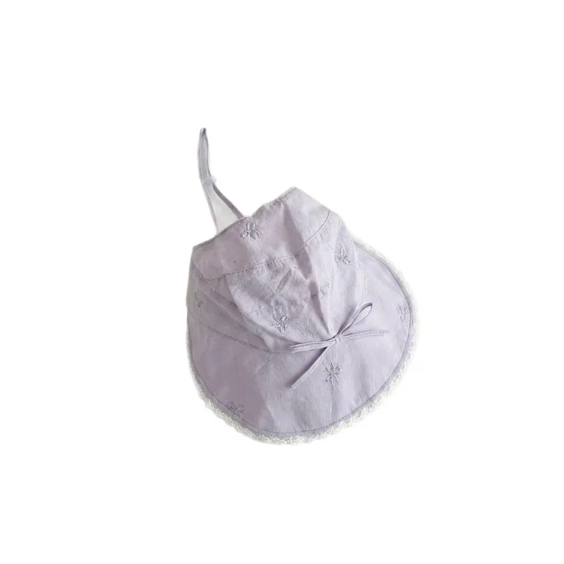 Sombrero de sol infantil con lazada y ala ancha, transpirable - imagen 5