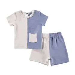 Bay Clothes conjunto acanalado para bebé – Pantalón corto de punto