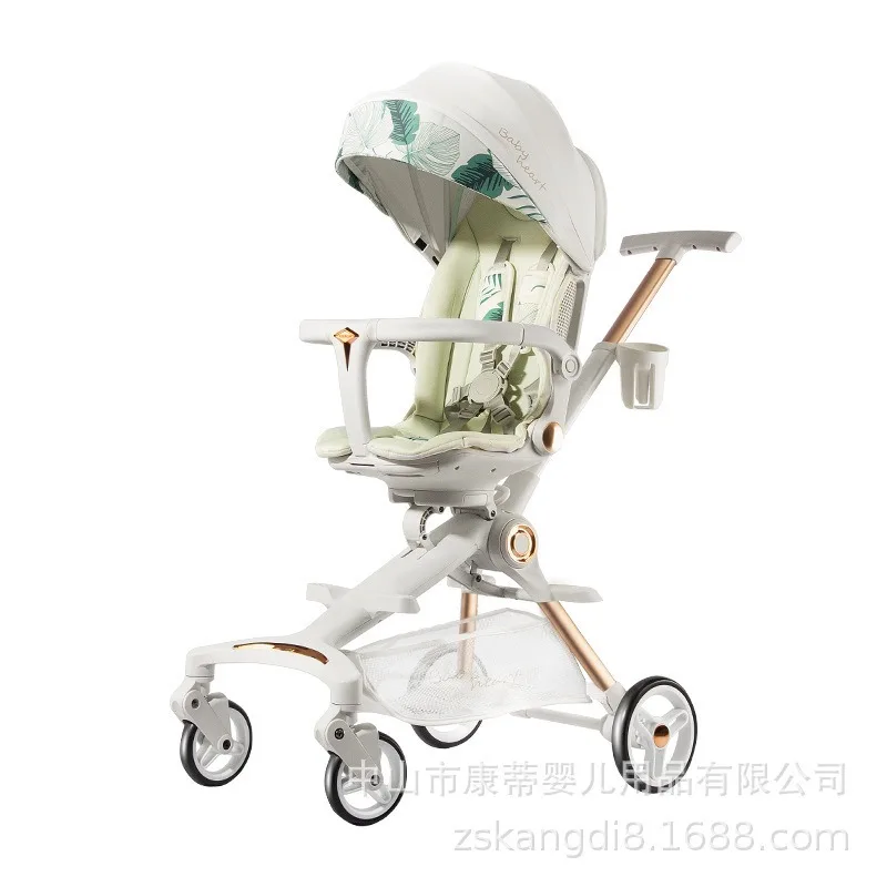 Carrito de bebé plegable con silla elevada y clic - imagen 3