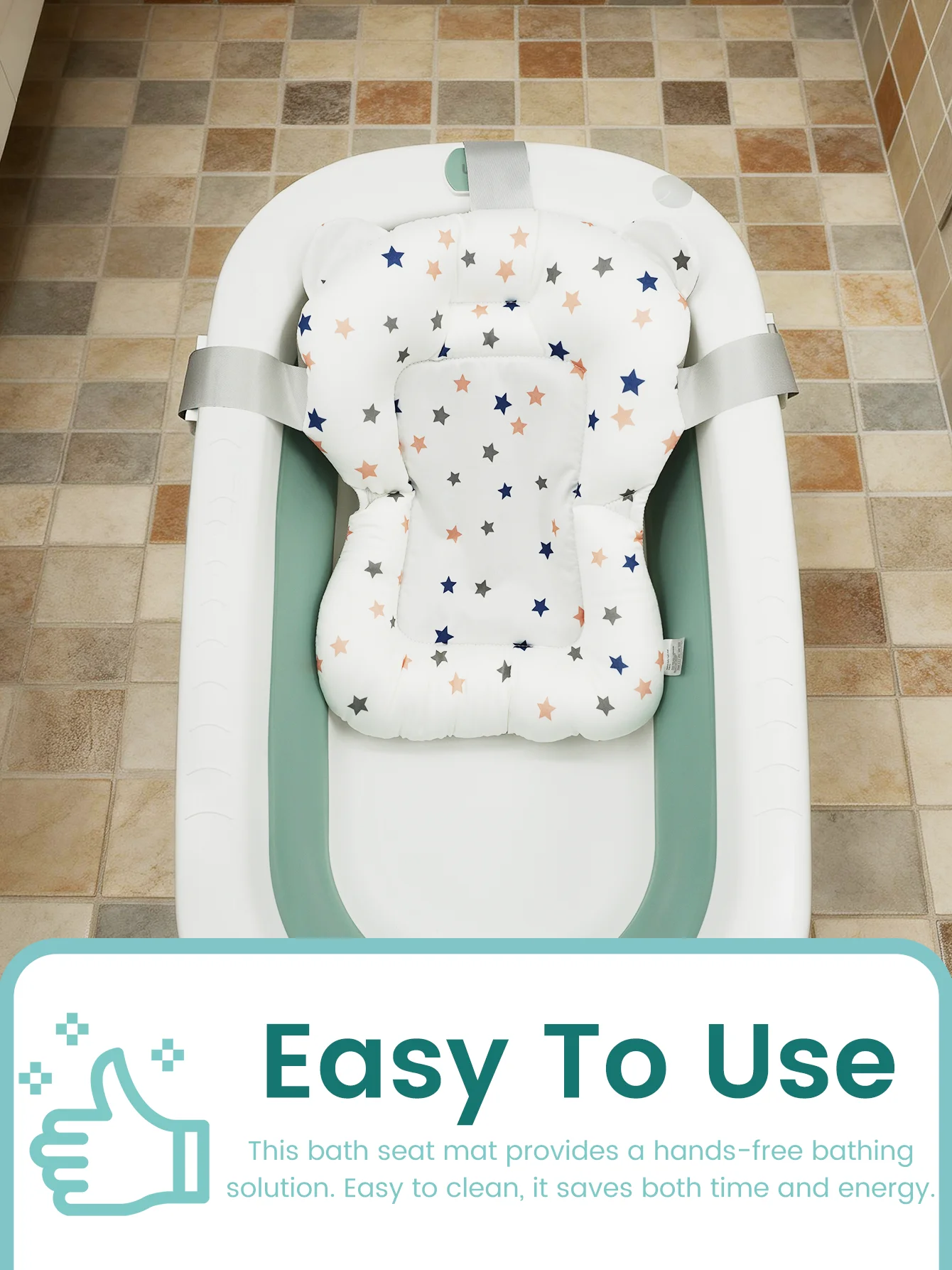 Asiento de baño antideslizante para bebé con malla 3D y acolchado - imagen 3