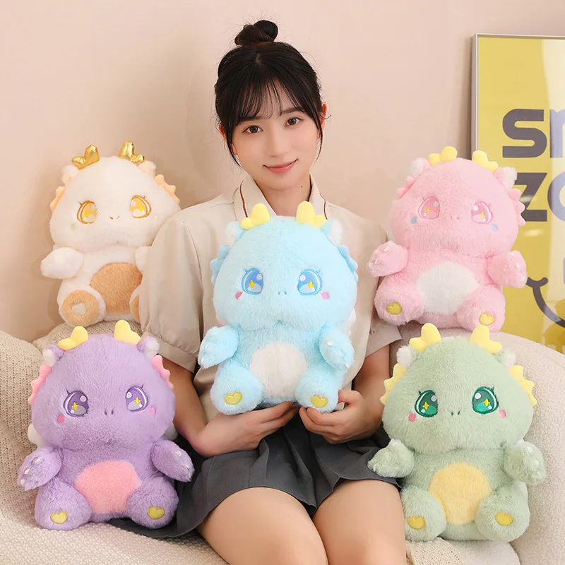 Peluche de dinosaurio con alas y estilo dragón para Navidad - imagen 5