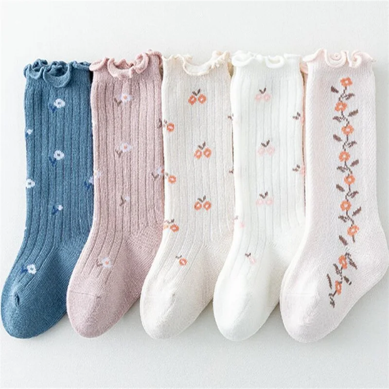 Calcetines de algodón para niña bebé – Estampados suaves primavera/otoño - imagen 5
