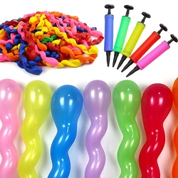 Globos largos en espiral de goma ZYF para decoración festiva