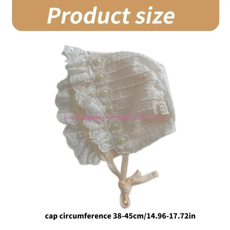 Gorro infantil con protección solar de algodón y cordones otoño - imagen 4