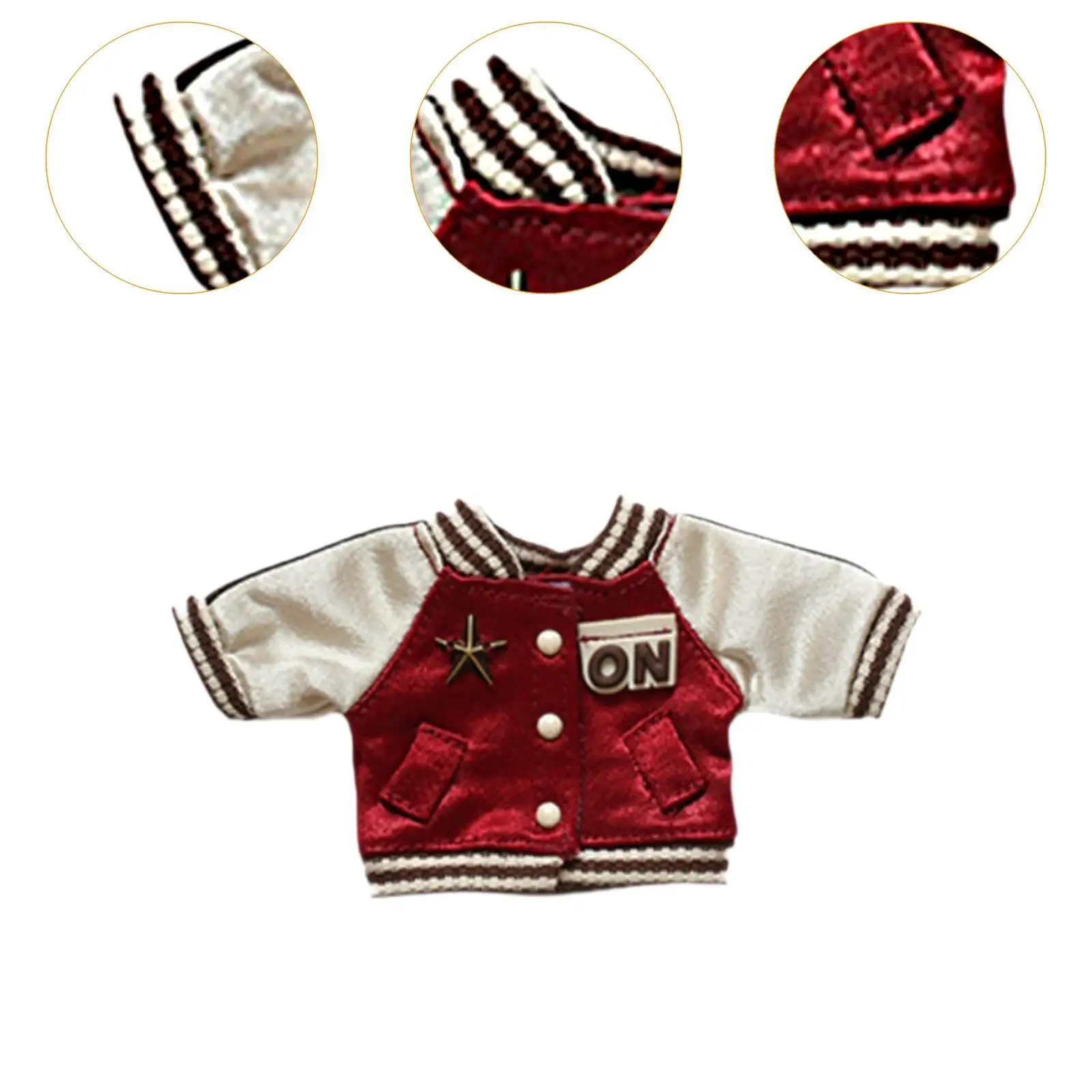 Chaqueta para muñeca de peluche niña, abrigo suave artesanal