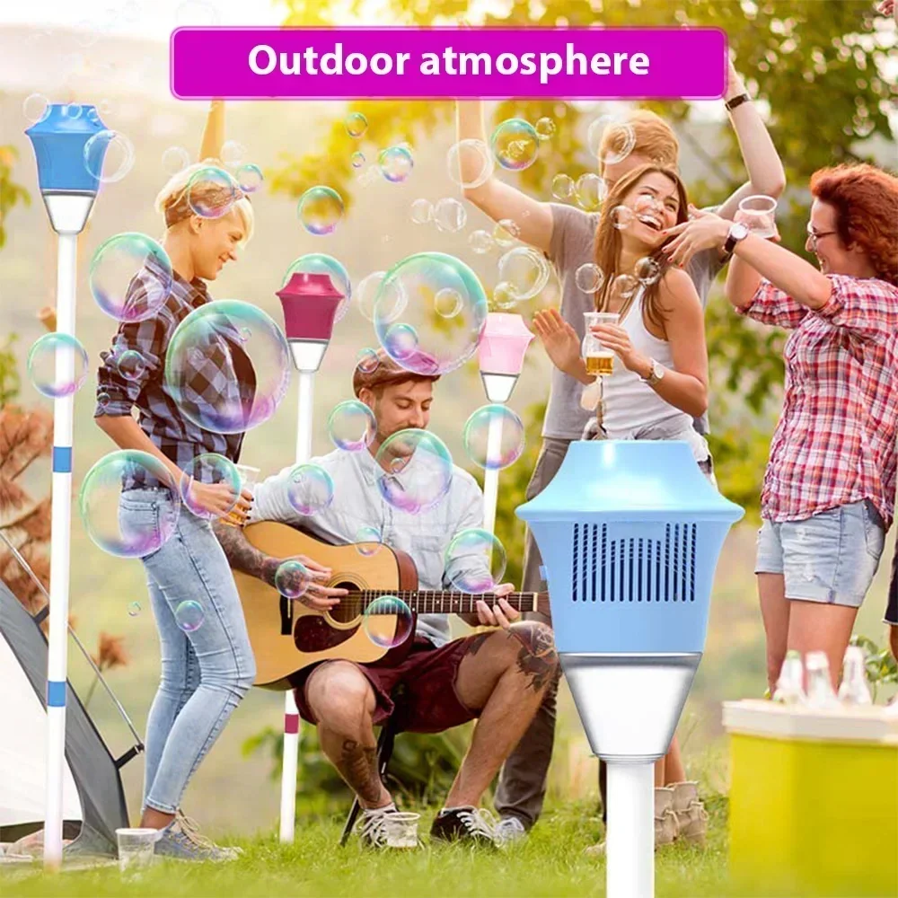 Máquina de burbujas automática con luces y música para fiestas - imagen 4