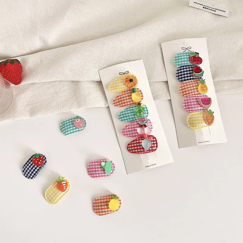 Horquillas coreanas con fruta dibujos animados para niña y niño - imagen 5