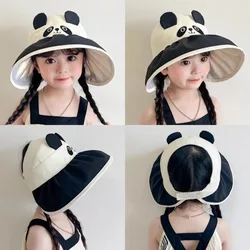 Sombrero de sol ala ancha con dibujos animados y protección UV