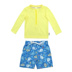 ALVABABY Traje de baño manga larga UPF 50+ para niño, filtro solar