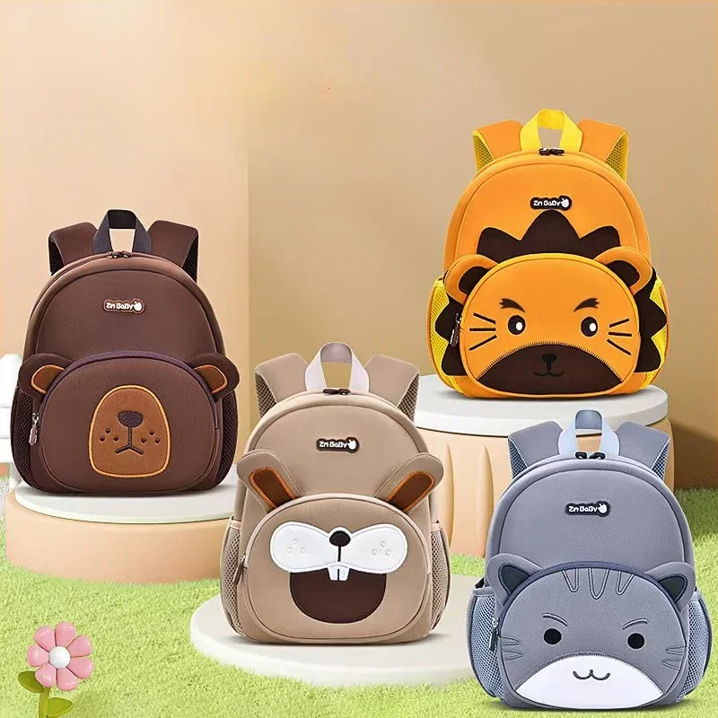 Mochila infantil impermeable con motivo animal para guardería - imagen 3