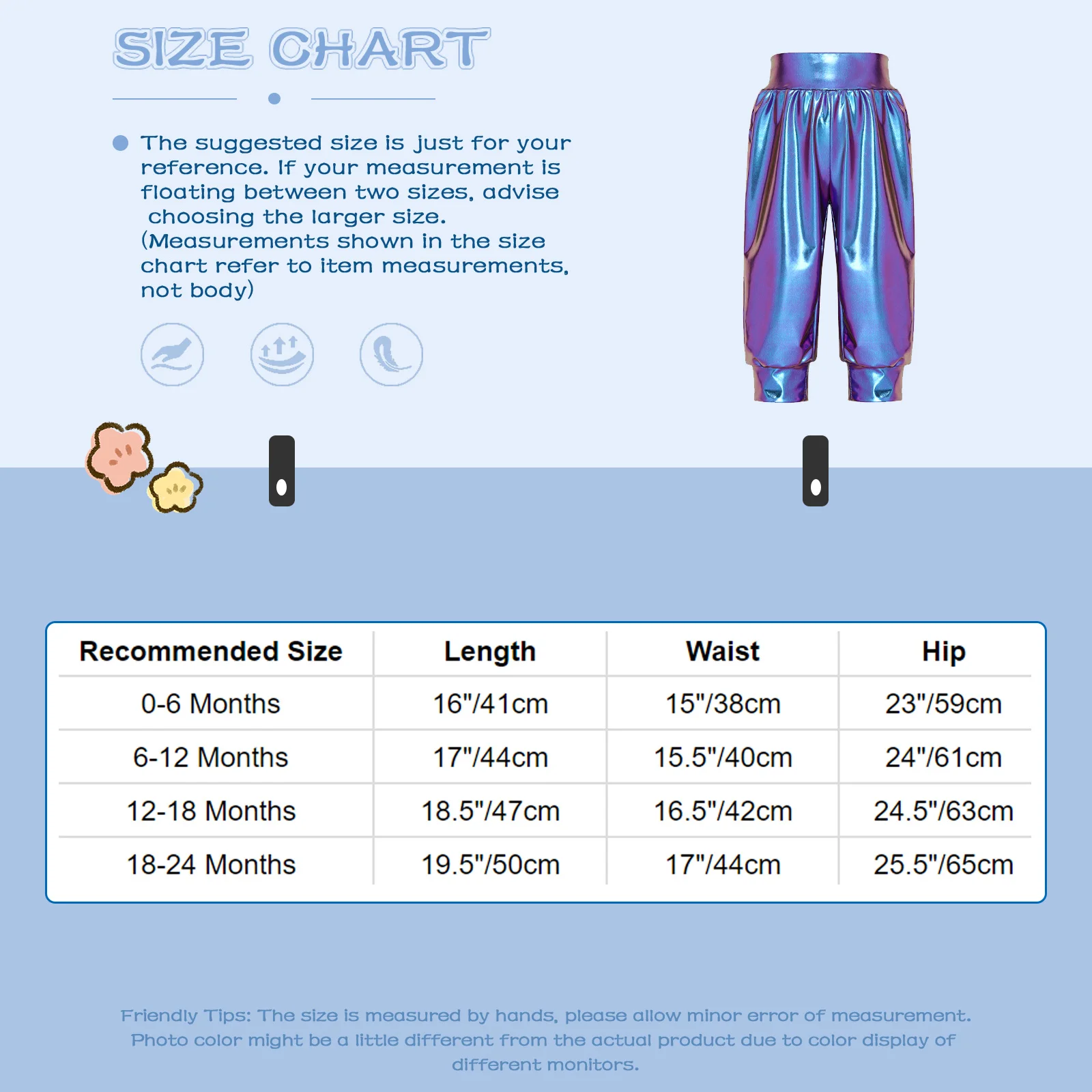Pantalones metálicos con cintura elástica
