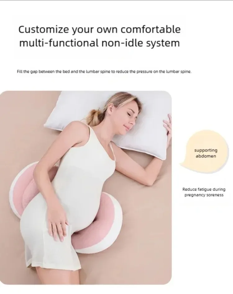 Almohada de embarazo en uso práctico para dormir lateral