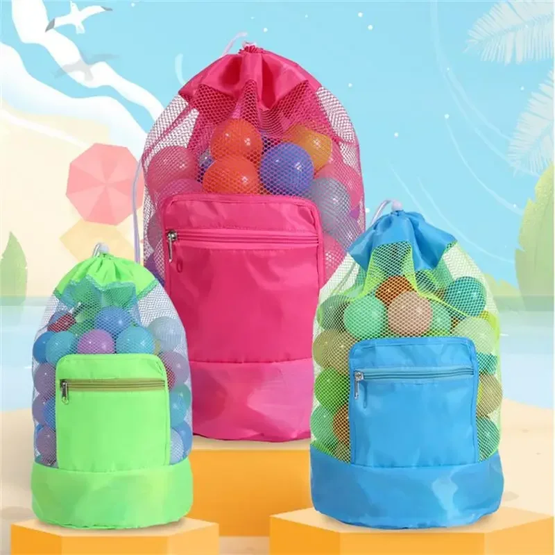 Bolsa plegable malla para juguetes de playa y accesorios con cordón - imagen 2