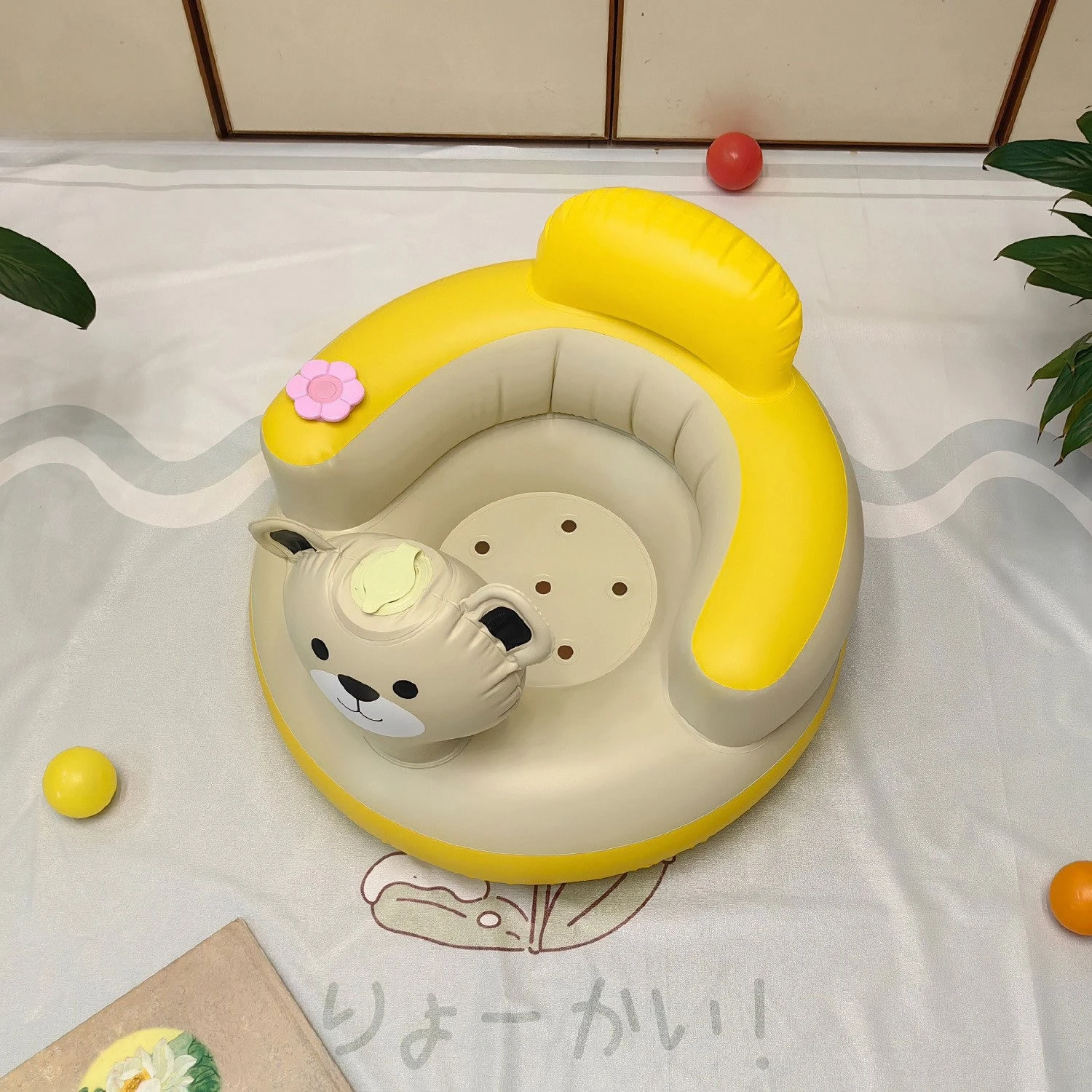 Asiento de baño infantil inflable con dibujos animados para bebé - imagen 3