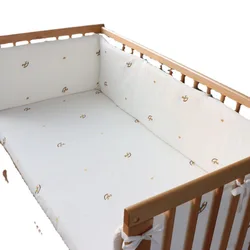 Protector de cuna mini waffle algodón, una pieza