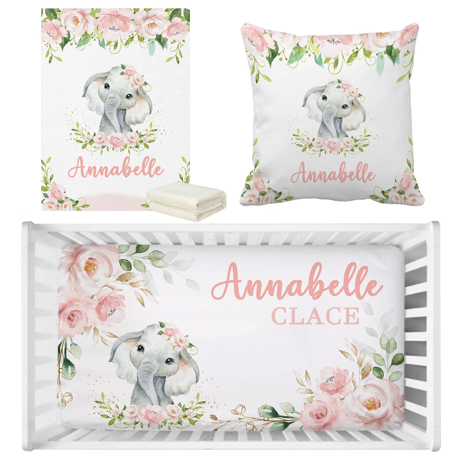 Diseño Chic de Flores y Elefantes
