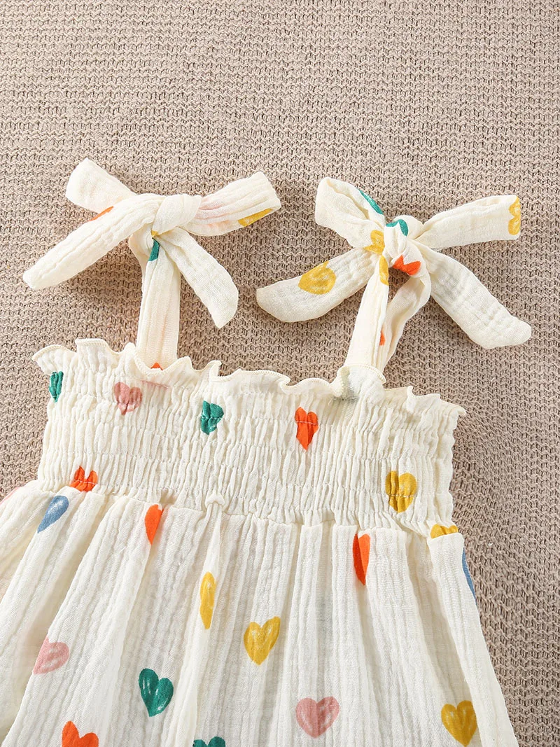Pelele floral de tirantes con sombrero para bebé niña, verano - imagen 5