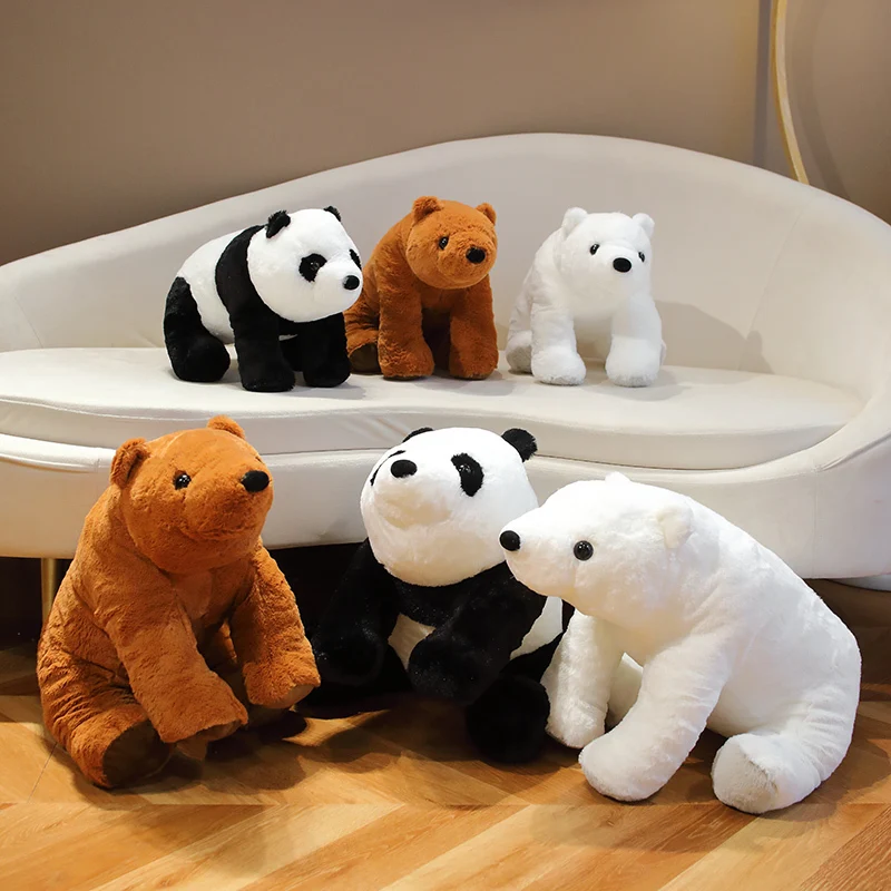 Almohada peluche panda suave estilo clásico para niños tierno - imagen 3
