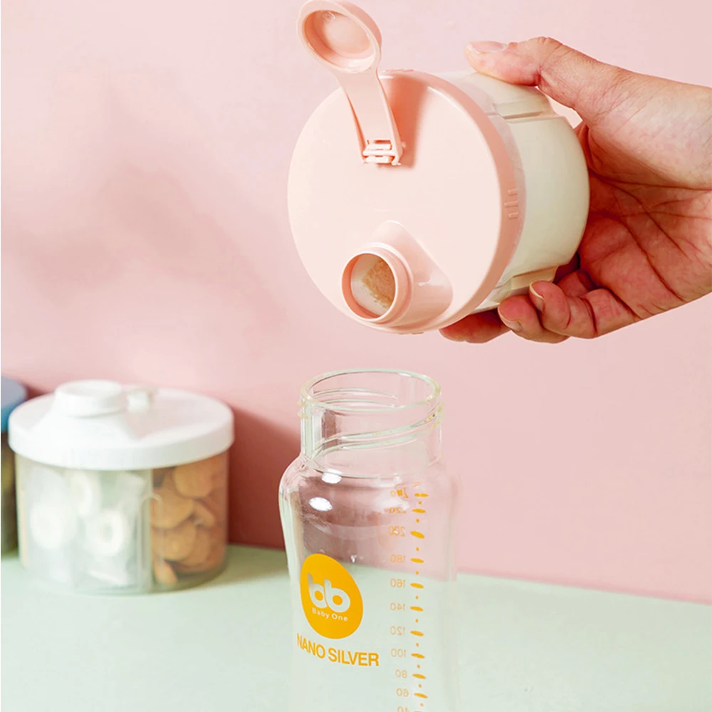 Caja de leche en polvo portátil con compartimentos rotativos lavable - imagen 2