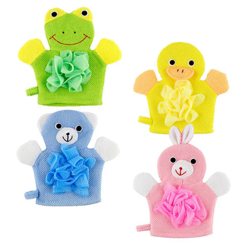 Guantes de baño infantiles con dibujos para exfoliación suave - imagen 4