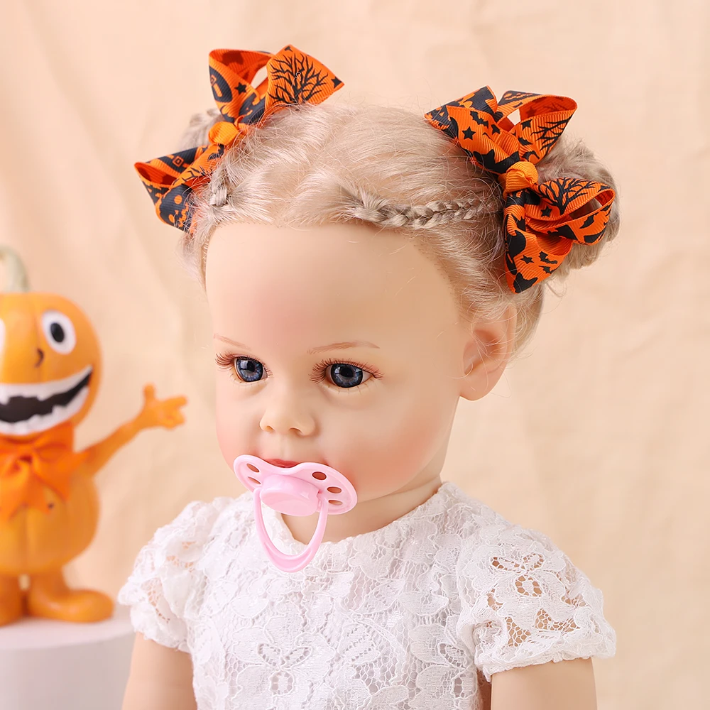 Pinzas pelo lazo calavera Halloween niña – Pack 4 unidades - imagen 3