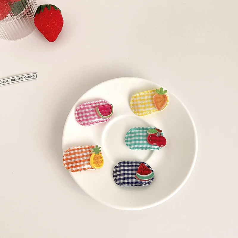 Horquillas coreanas con fruta dibujos animados para niña y niño - imagen 2