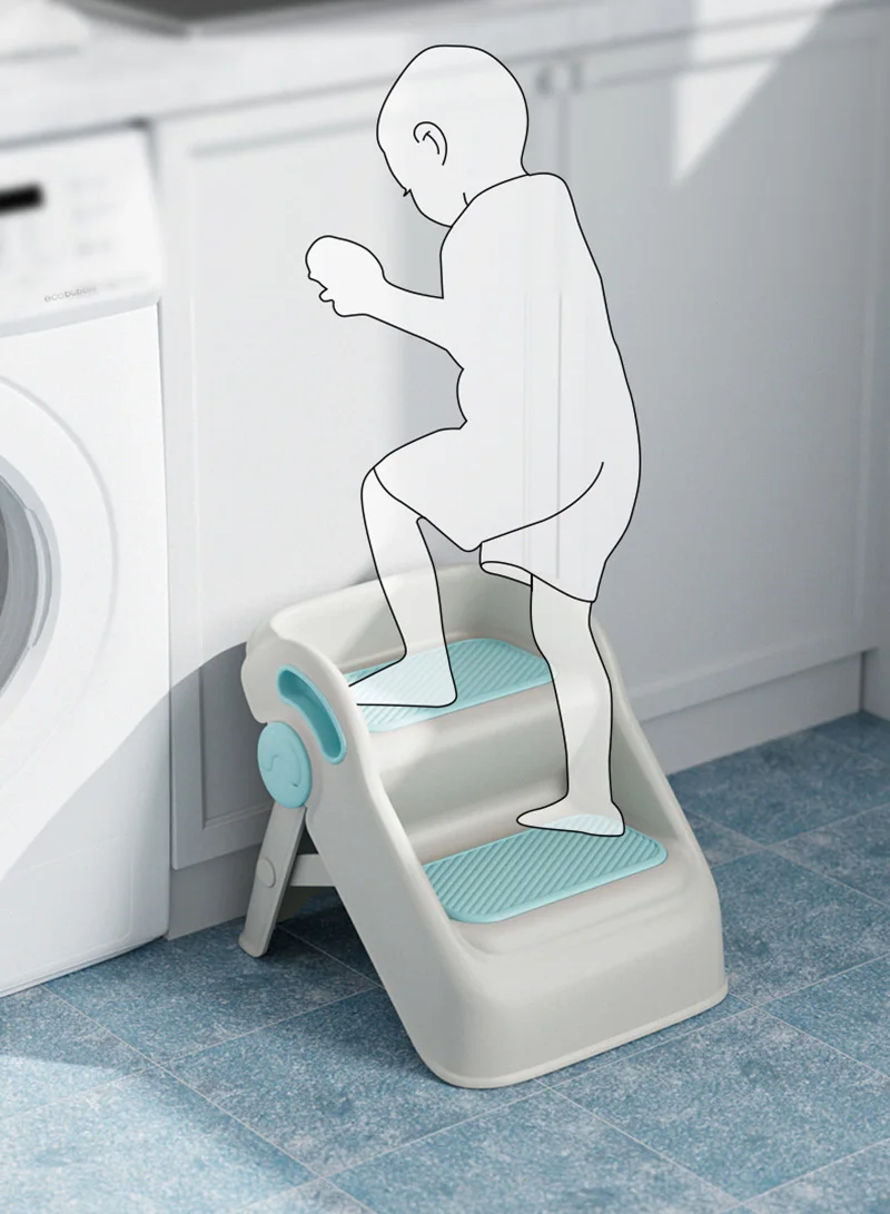 Escalera para bebés plegada y lista para usar