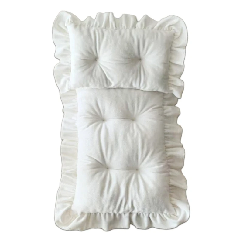 Tapete acolchado y almohada para fotos de recién nacidos