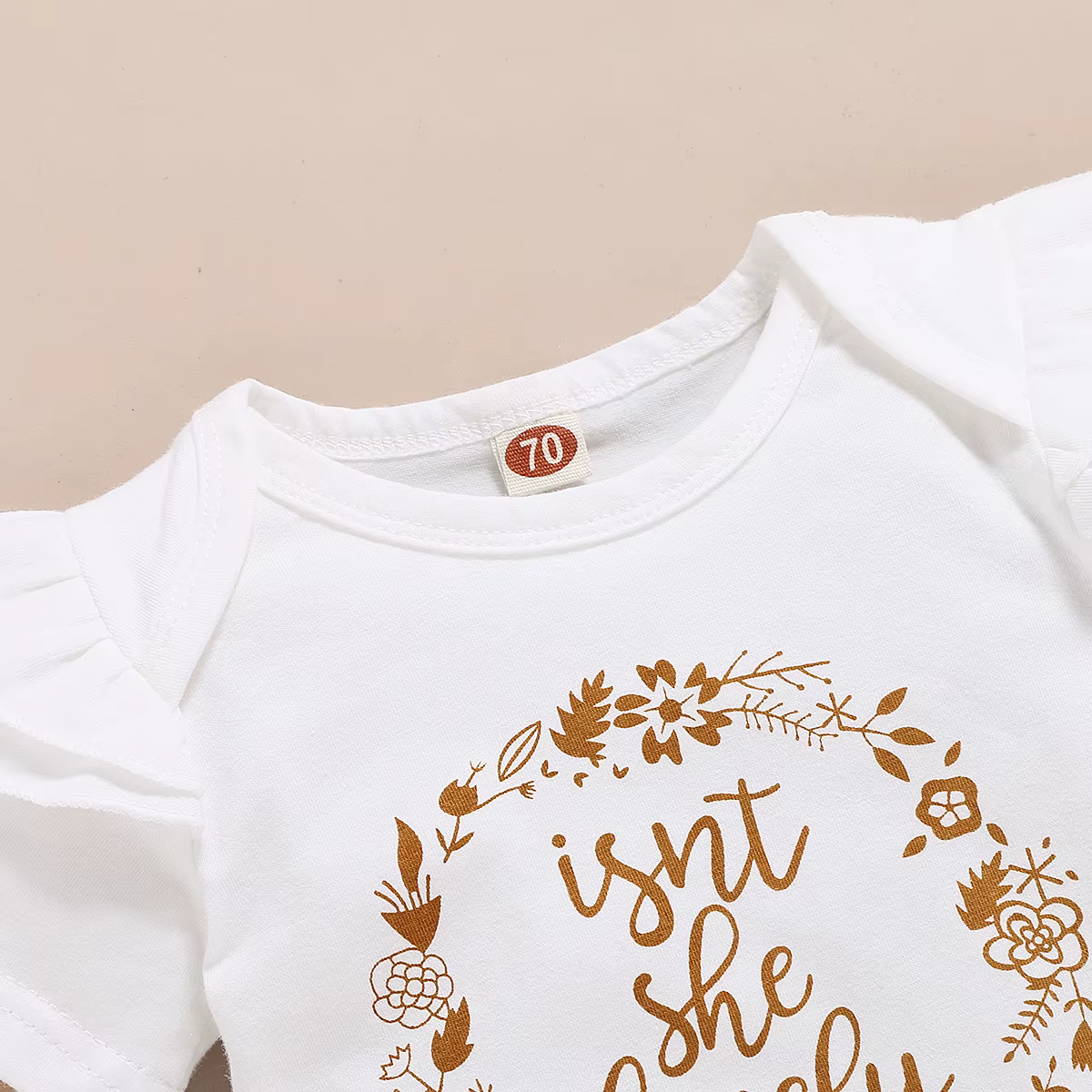 Conjunto verano para bebé niña: pelele y shorts florales con diadema - imagen 2