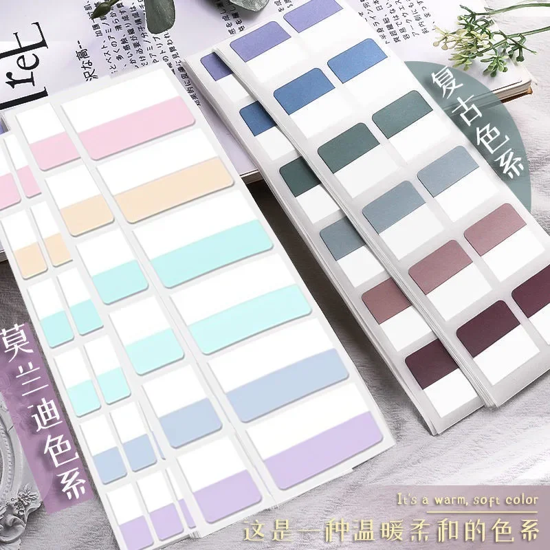 Pestañas adhesivas reutilizables de colores para manualidades - imagen 2