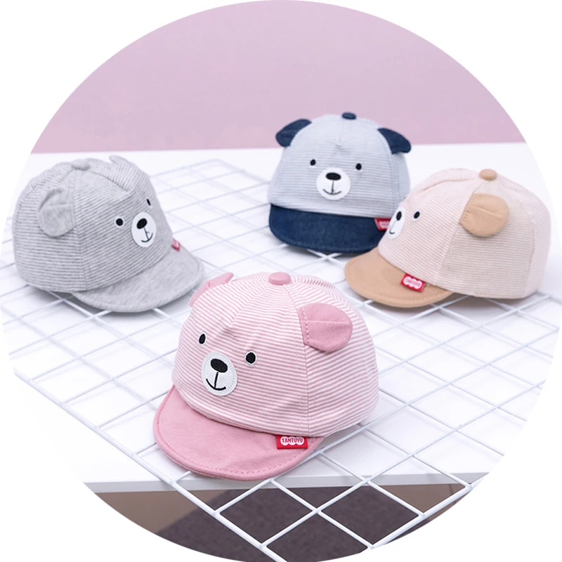 Gorra Baby Bear algodón para bebé 3-12M – Protección solar verano - imagen 5